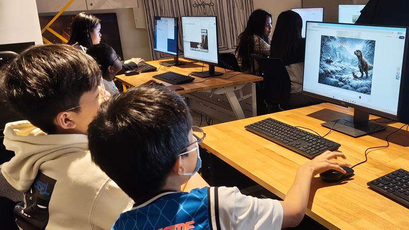 EarlyAdvantage workshop — working at studio workstations